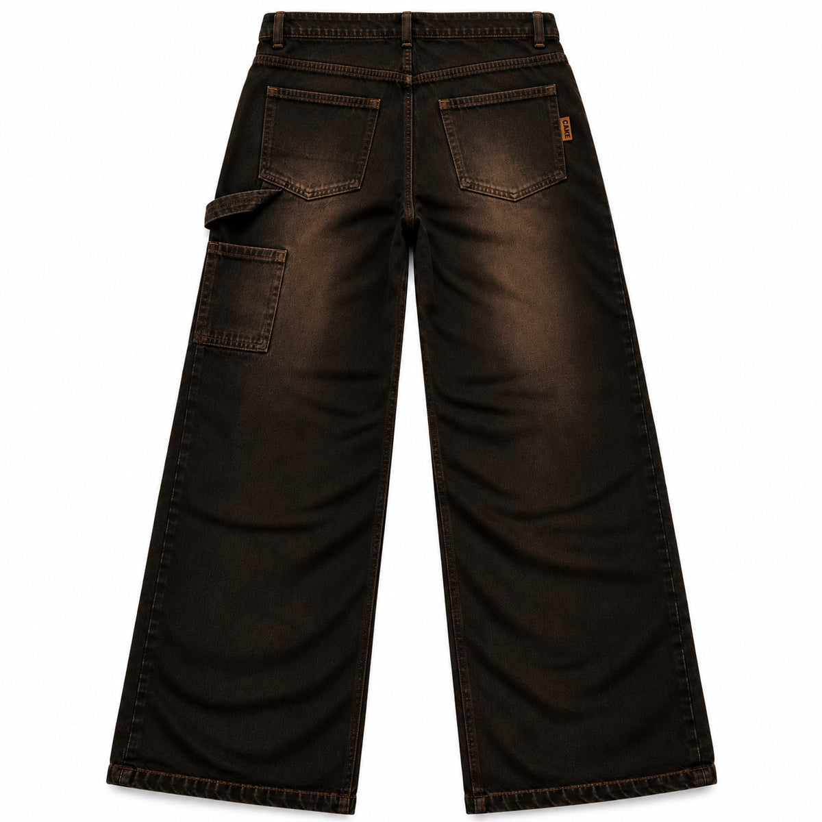 CAKE CARPENTER JEANS — BROWN flat lay