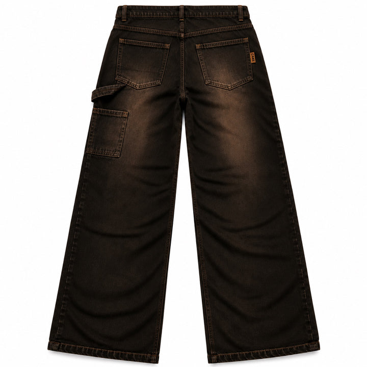 carpenter pant — brown fade — back flat lay